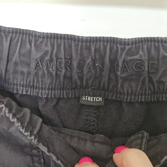 American Eagle Outfitters Black Cargo Jogger Pants - Picture 6 of 7